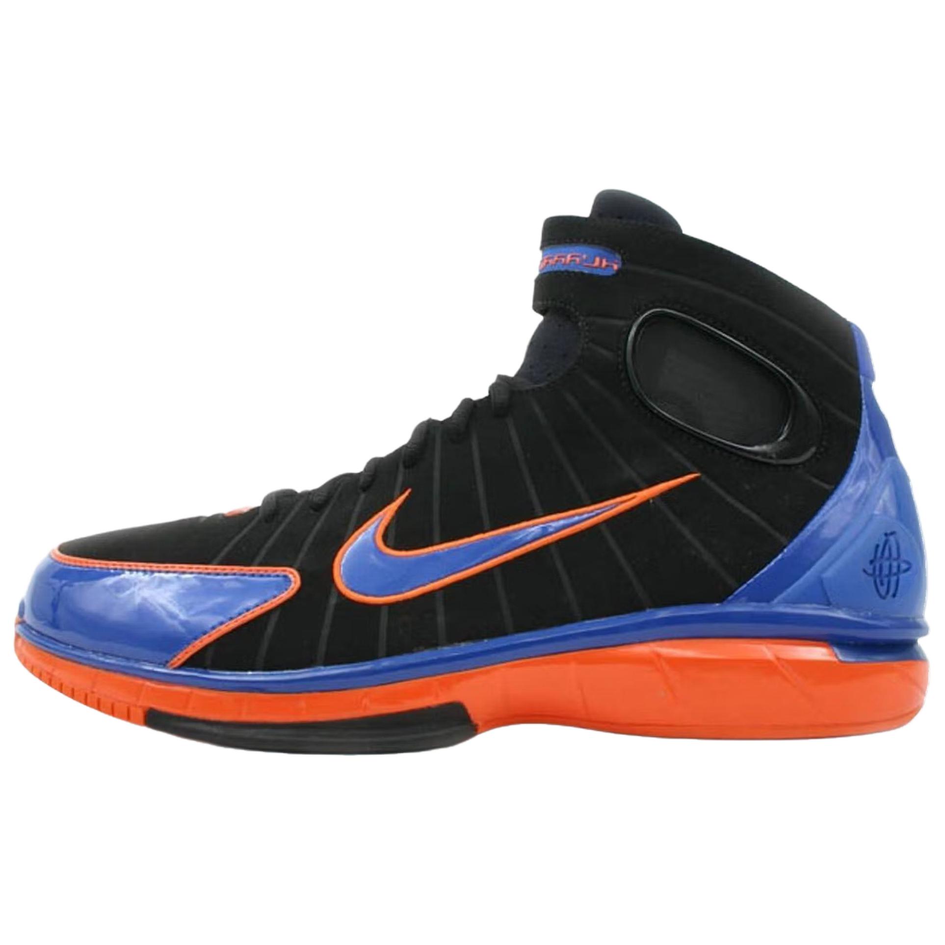 Nike Air Zoom Huarache 2K4 Penny Hardaway Men Sneakers Black Varsity-Royal-Safety-Orange IV0345-001 40.5