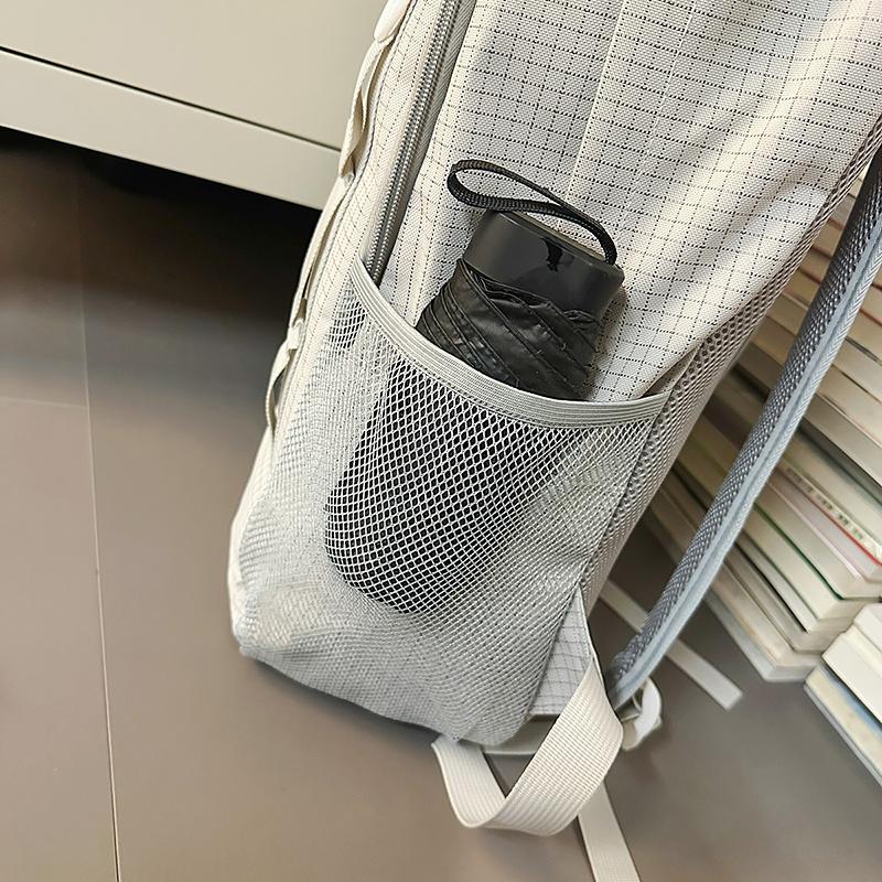 Large Capacity Backpack Men Travel Computer Backpack Letter Print Student Class Commuter Schoolbag