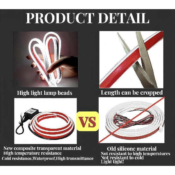 LED světla na kapotu auta, vícebarevná, 120 režimů (70 palců) 12V, Pás denního svícení pro kryt motoru, Vícebarevná neónová sada světel pro kapotu auta