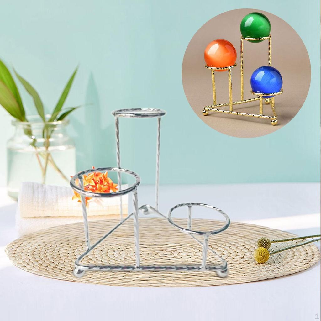 Crystal Ball Holder Metal Sphere Display Stand Collections Rack Base for Bedroom Party Wedding