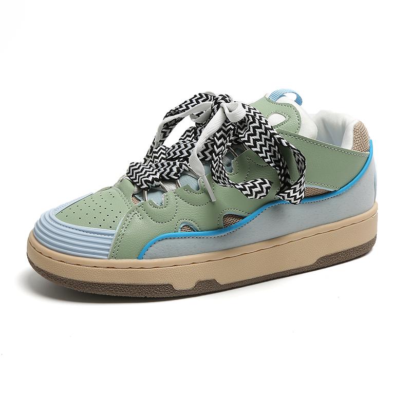 Casual Shoes Thick Shoestring Flat Comfortable Shoes Men 'S Spring Fashion Tennis Sneakers P25d50