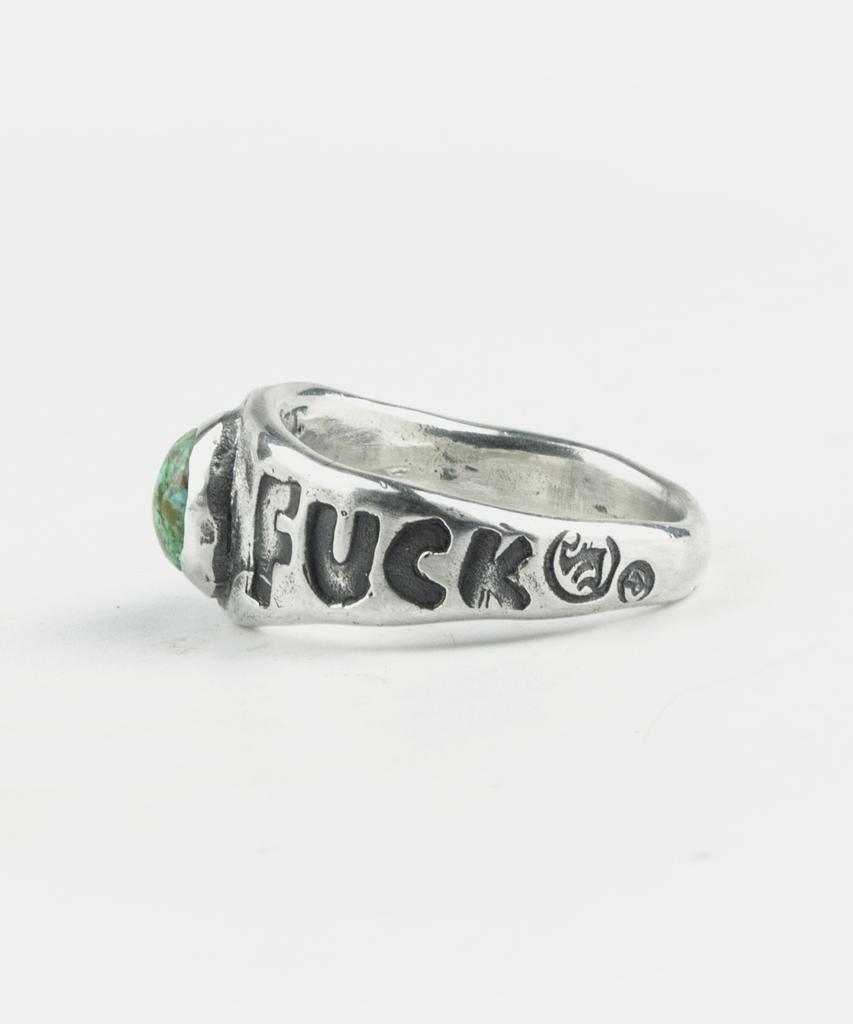 Sheen666 Turquoise Silver Ring F-Word Custom (B Type)