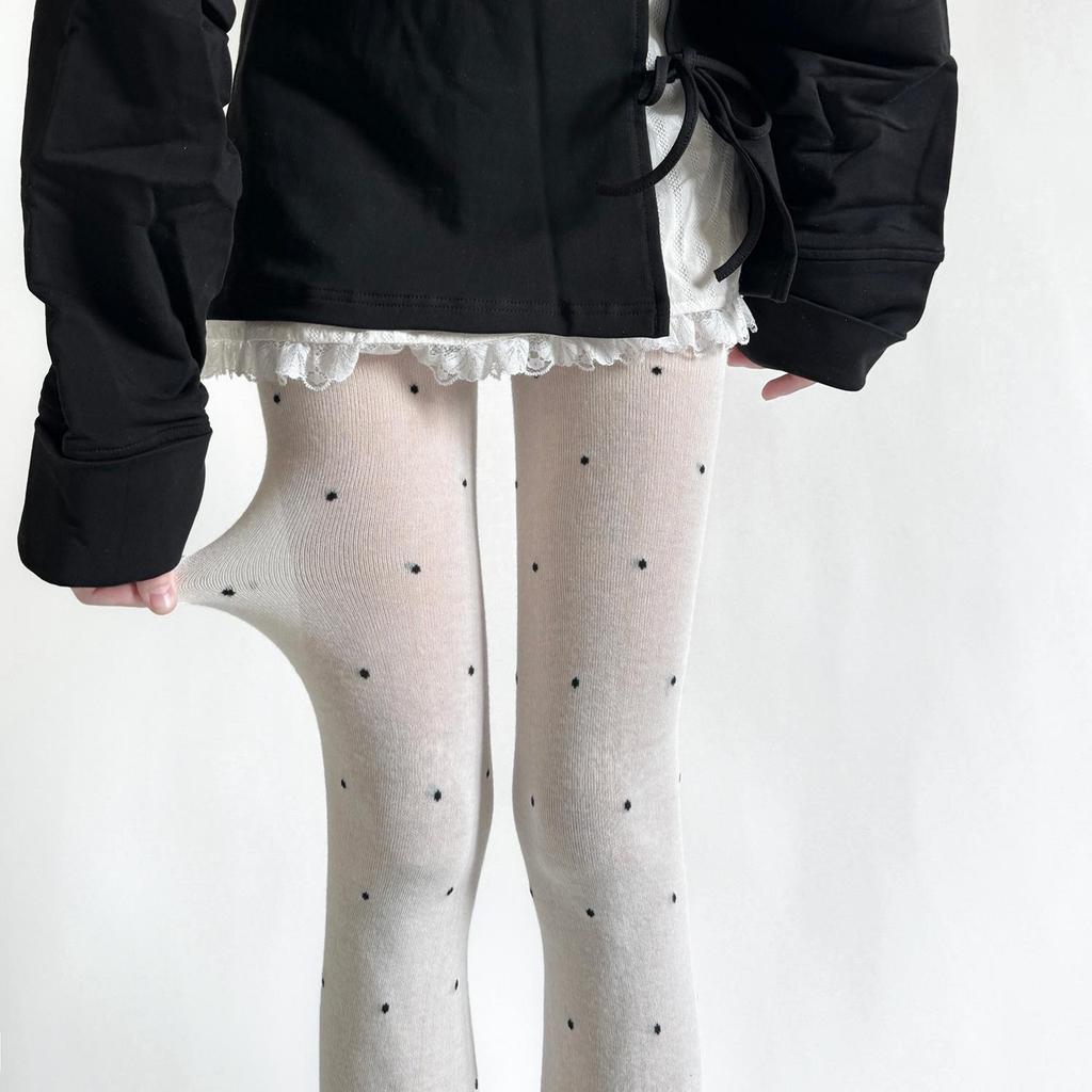 Women's Gray Sheer Thin Leggings - Spring/Summer Solid Color Cotton Knit Tights