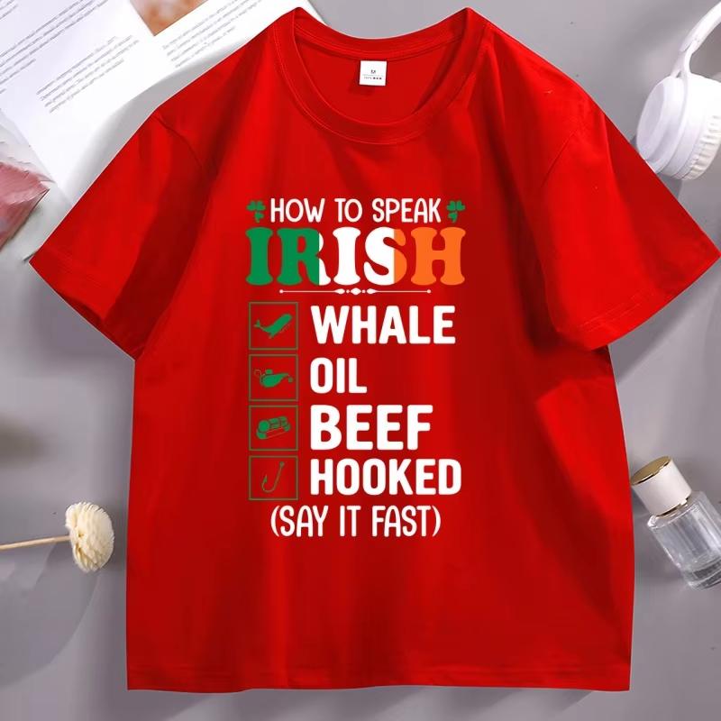 

Drinking St Patricks Day T Shirt Beer Tshirt Funny How To Speak Irish Tshirt Casual Oneck Short Sleeve Unisex Designer Top 4XL