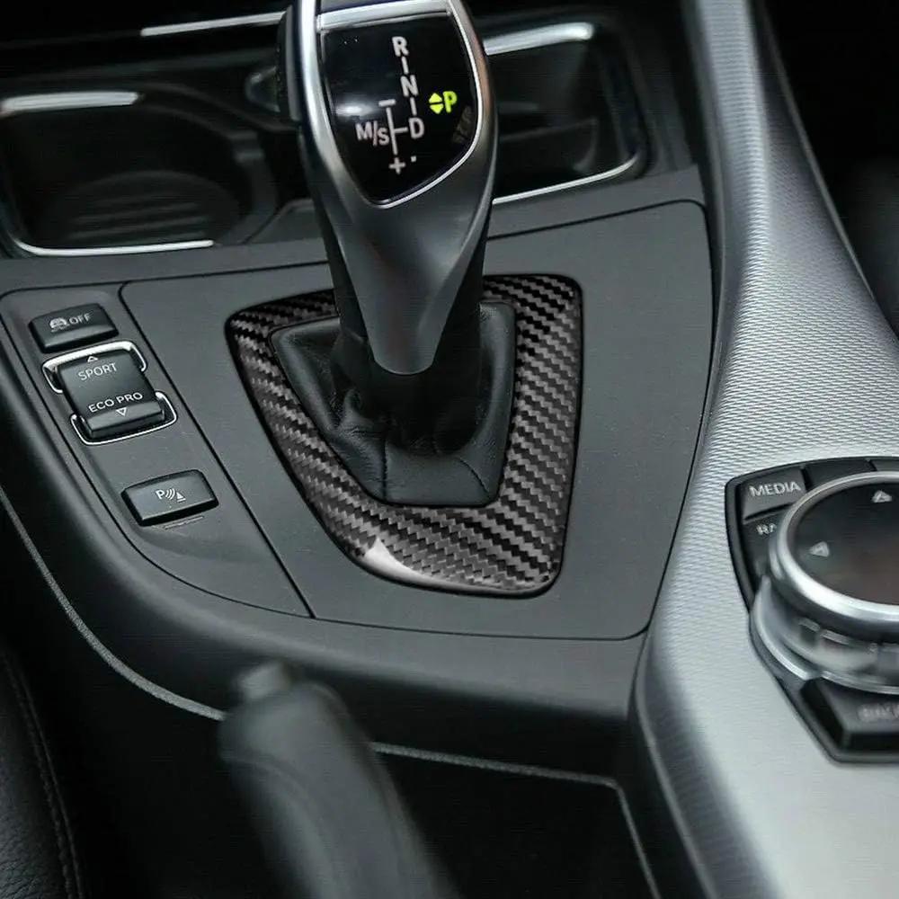 Carbon Fiber Gear Shift Knob Panel Frame Cover Trim for BMW F20 F21 F22 F23 F30 F34 F35 F32 F33