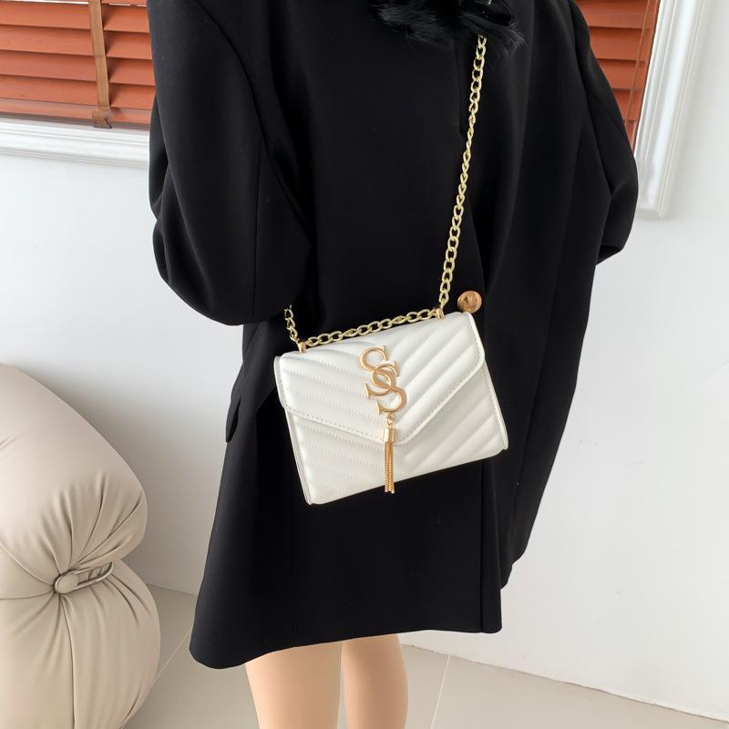 Bolso Bandolera de Moda con Puntada de Sarga Bolso de Mano Nuevo Moderno Simple Bolso de Moda para Mujer