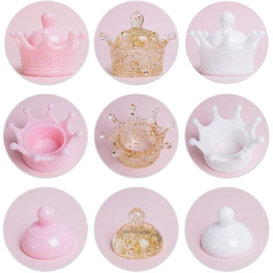 Cute Crown Jewelry Storage Box Epoxy Resin Casting Silicone Mold Craft Tools, White