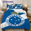 Cruzeiro Esporte Pattern Bedding Quilt Set Quilt Cover Pillowcase Home Decoration Birthday Gift (1 * duvet cover + 2 * pillowcase, without core)