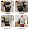 Suport de pahar pentru birou, reglabil, depozitare pentru birou, rotativ 360 de grade, cu clemă pentru marginea mesei, suport pentru pahare de cafea, sticle de apă