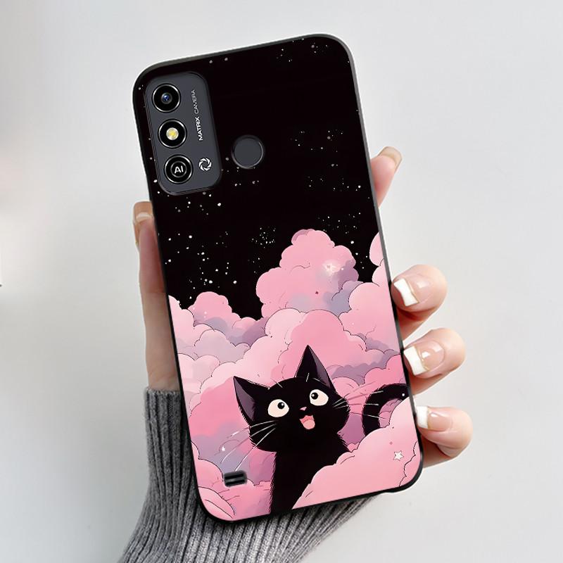 For ZTE Blade A53 Case For ZTE Blade A53 Pro Phone Back Cover Silicone Soft Black TPU Luxury Cute Love Rabbit Funny Bumper Shell