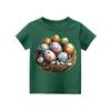 Children's Tops Boys Girls Easter Print Short-sleeved T-shirt Tops Bottoming Shirt