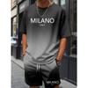 Summer 2026 new men's suit with letter prints, casual, fashionable, comfortable
