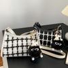 Fashion Plaid Women's Bag 2025 Winter New Simple Temperament Single Shoulder Small Square Bag New Fashion Underarm Bag Women