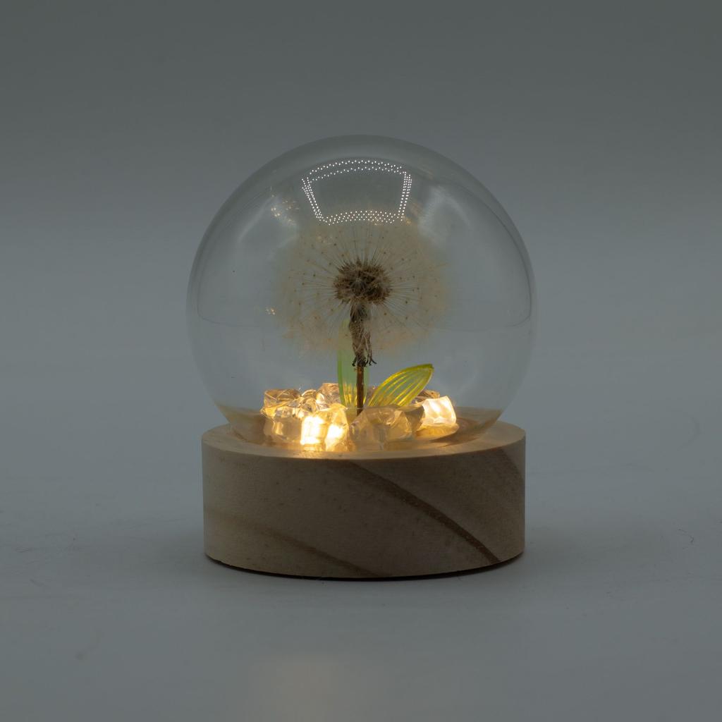 Floral Glow Garden Dome – 1 Dandilion- LED Battery