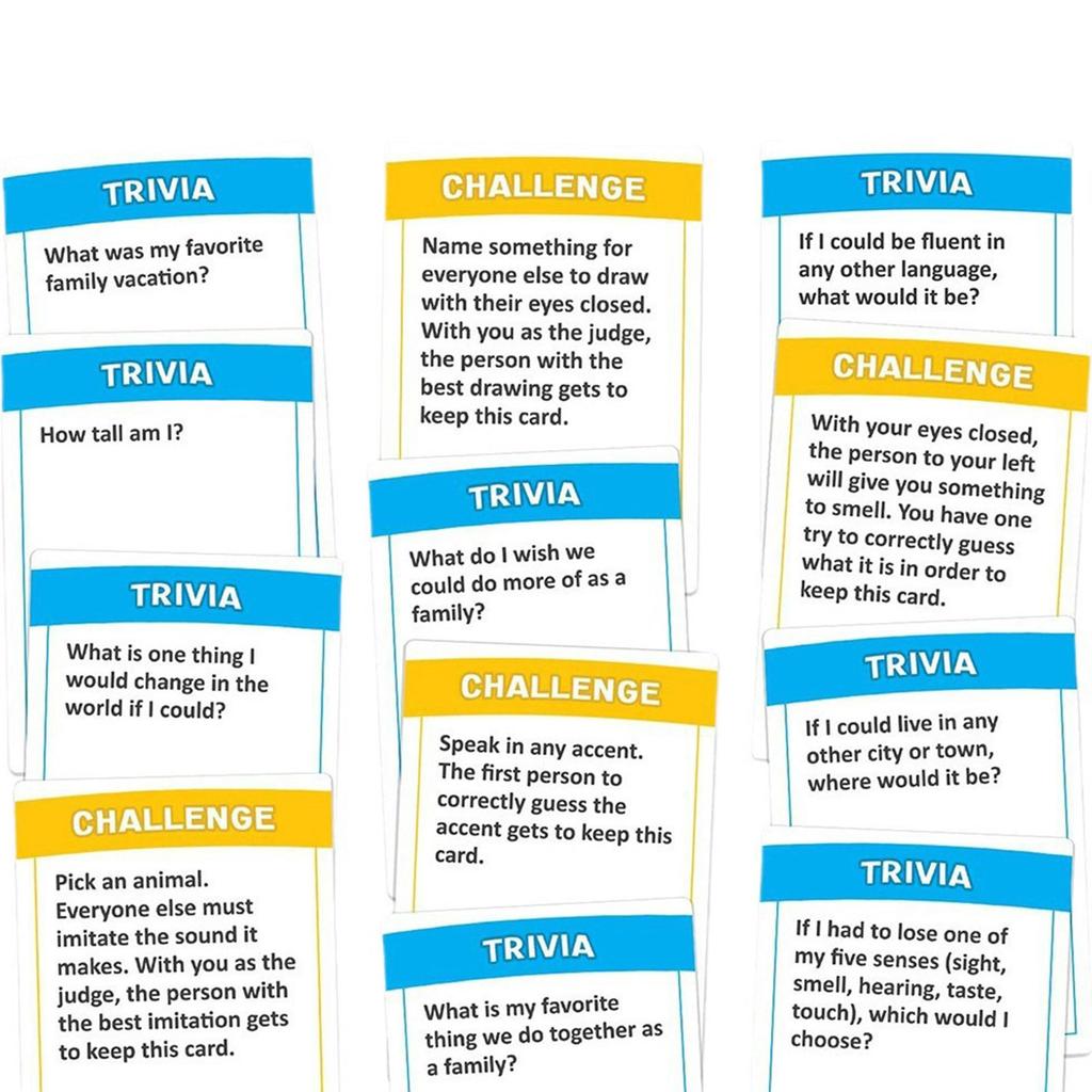 A Fun Family Game Filled With Conversation Starters And Challenges - Great For Kids, Teens And Adults