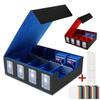 PU Leather Trading Card Storage Box Magnetic Closure Card Holder Game Collection Cards Case for Magic Game Cards Sports Cards