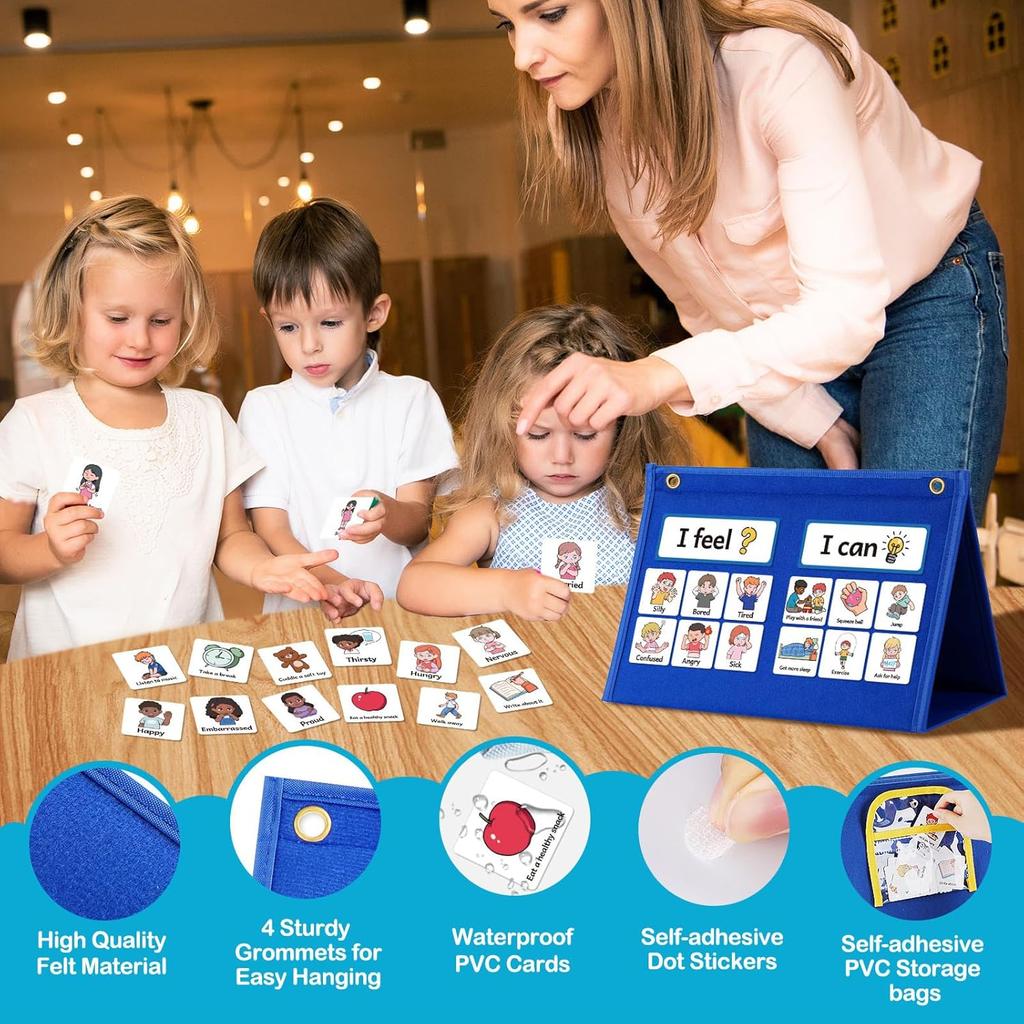 Feelings Chart, Social Emotional Learning Activities,Autism Learning Materials, ADHD Tools,Behavior Management,Anger Management Toys,Calm Down Corner