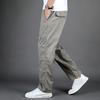 New Men's Casual Pants Cotton Loose Plus Size Solid Color Breathable Comfortable Sports Pants