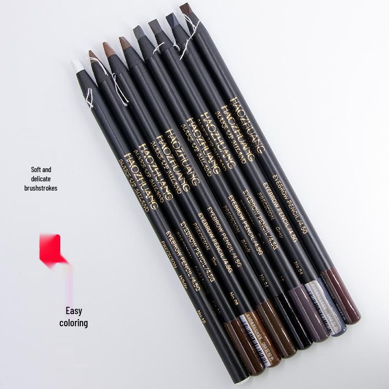Hardcore Pull-String Mist Eyebrow Pencil, Smudge-Proof & Fade-Resistant, Makeup Artist Favorite, Duckbill Black Paper Design.