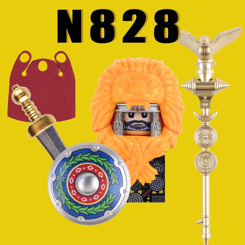 Medieval Military Rome Knights Building Blocks Castle Army Warrior Soldier Figures Crossbowman Shield Sword Legion Bricks Toys