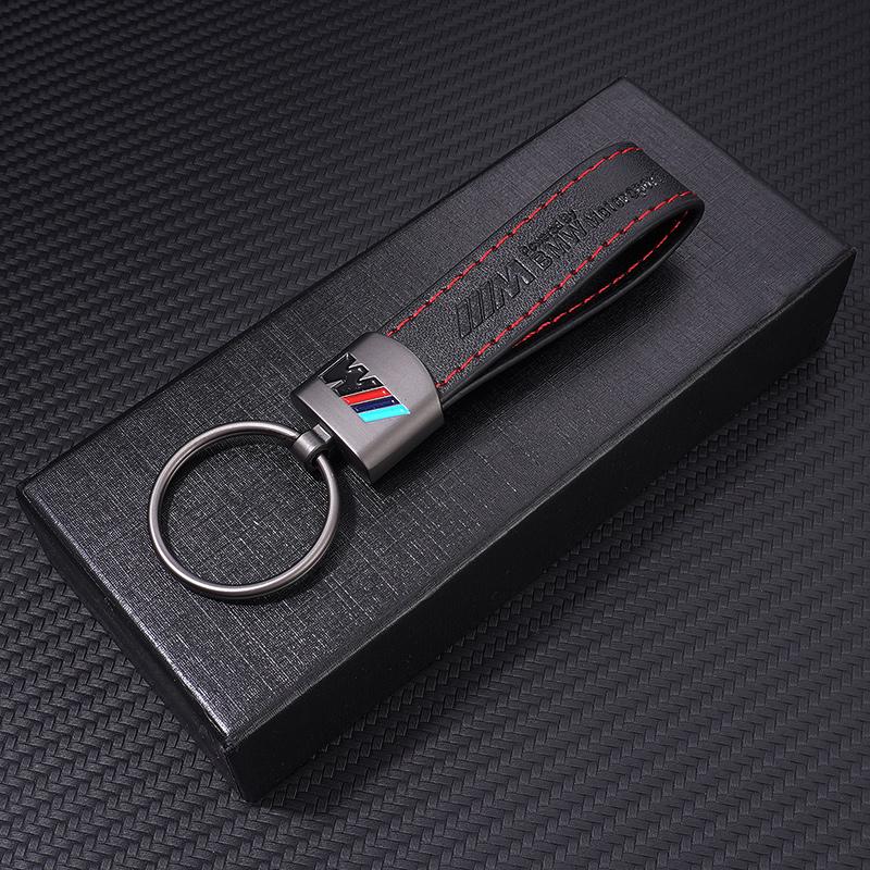 For BMW M X1 X3 Leather Car Keychain Key Chain Rings 3D Metal Keyring For BMW M Performance E46 E90 E60 F10 F30 E39 E36 F20 E87 G30 E92 E91 X5 vby40
