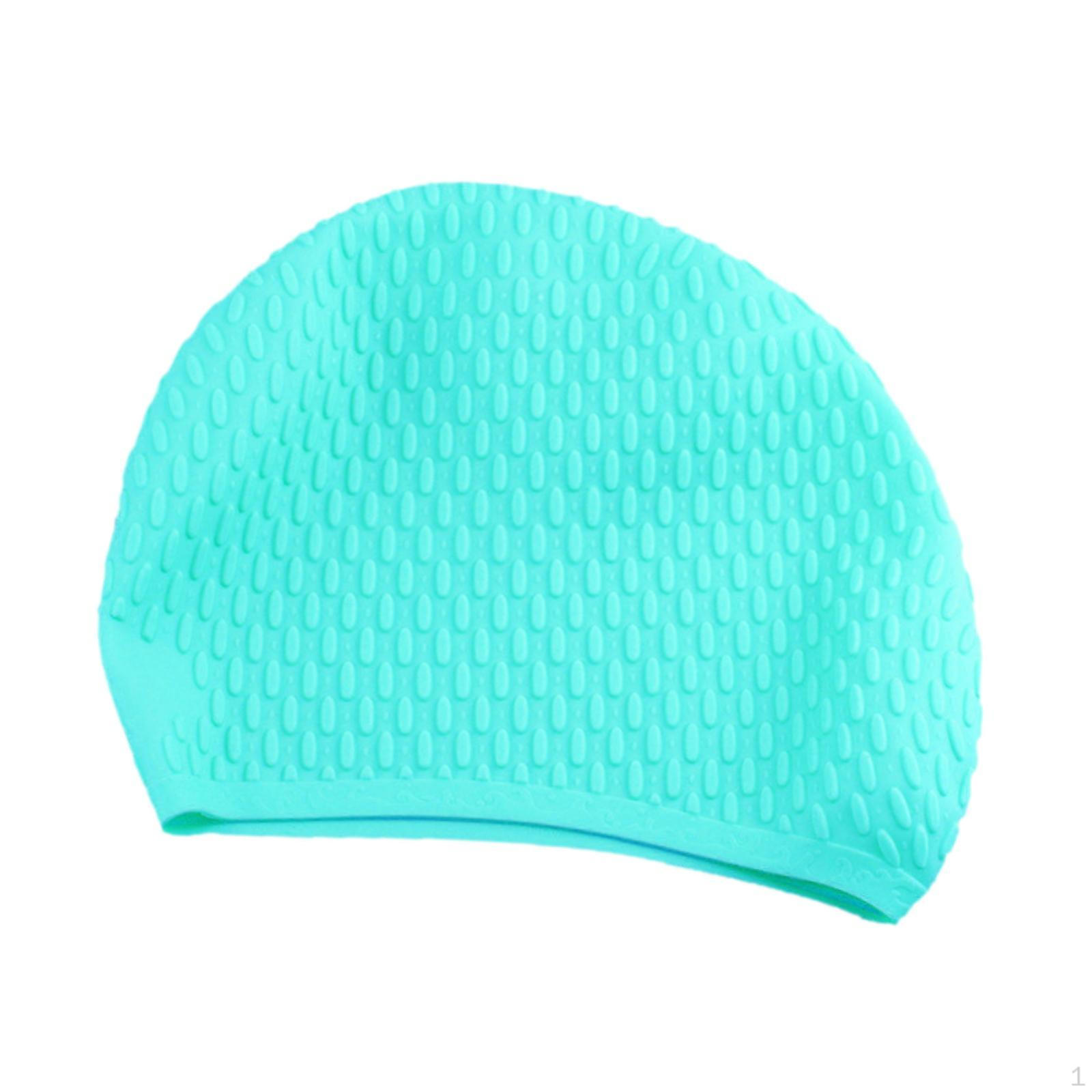 

Чистый цвет шапочка для плавания силиконовая пляжная не скользкая современная портативная для женщин взрослых синий