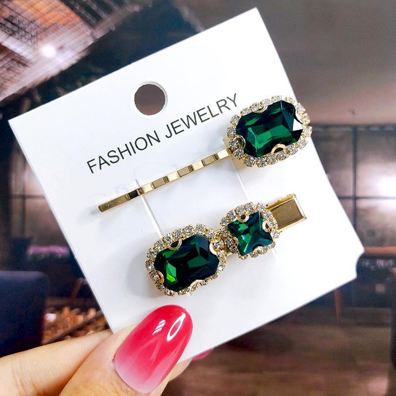 Neues Set Damen Haarspangen Schmuck Mode Kristall Haaraccessoires für Mädchen Luxus Perle Geometrische Haarspangen Nadeln Weihnachtsgeschenk