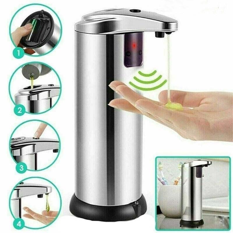 Stainless Steel Household Office  Handsfree Automatic IR Sensor Touchless Soap Liquid Dispenser