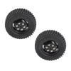2Pcs Truck Wheel Rubber Tire 55mm Dia Aluminium Alloy Fit for WPL D12 1Celsius10 RC Car