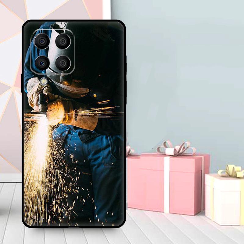 Welder Welding Hot Metal Worker Case For Samsung Galaxy M16 M31 M21 M13 M33 M53 M15 M35 M55 M36 M56 M12 M32 M52 M14 M34 M54