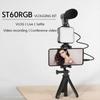Smartphone Vlogging Kit Tripod Phone Holder + Microphone + Video Light + Clip + 3.5mm TRS To TRRS