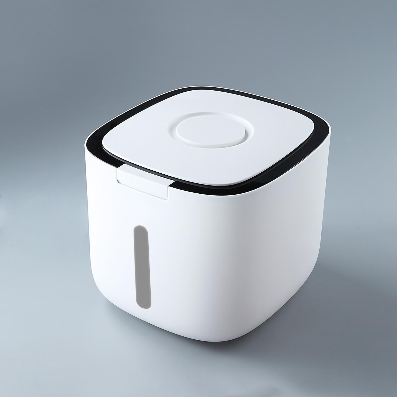 

Контейнеры для хранения риса PS ABS PP Герметичный бак для хранения зерна для домашней кухни Модный серый 5 л 5L Storage Rice 5Kg чёрный