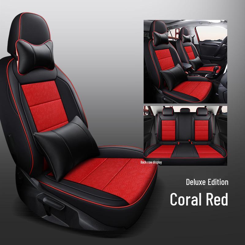 CLY Custom Leather Seat Covers for Volkswagen T-ROC: All-Season Sport Cushion Pads