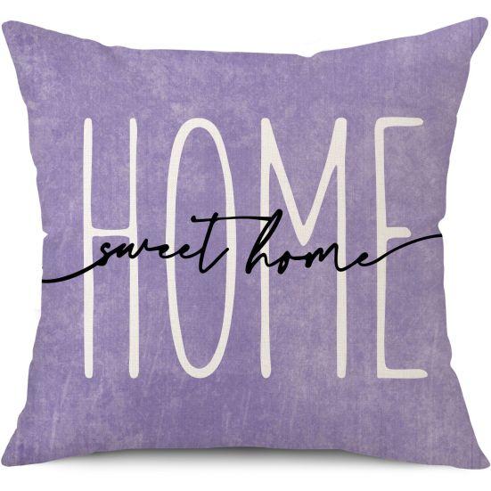 

Purple Lavender Car Letter Decoration Sofa Pillow Bedside Backrest Pillow Cover