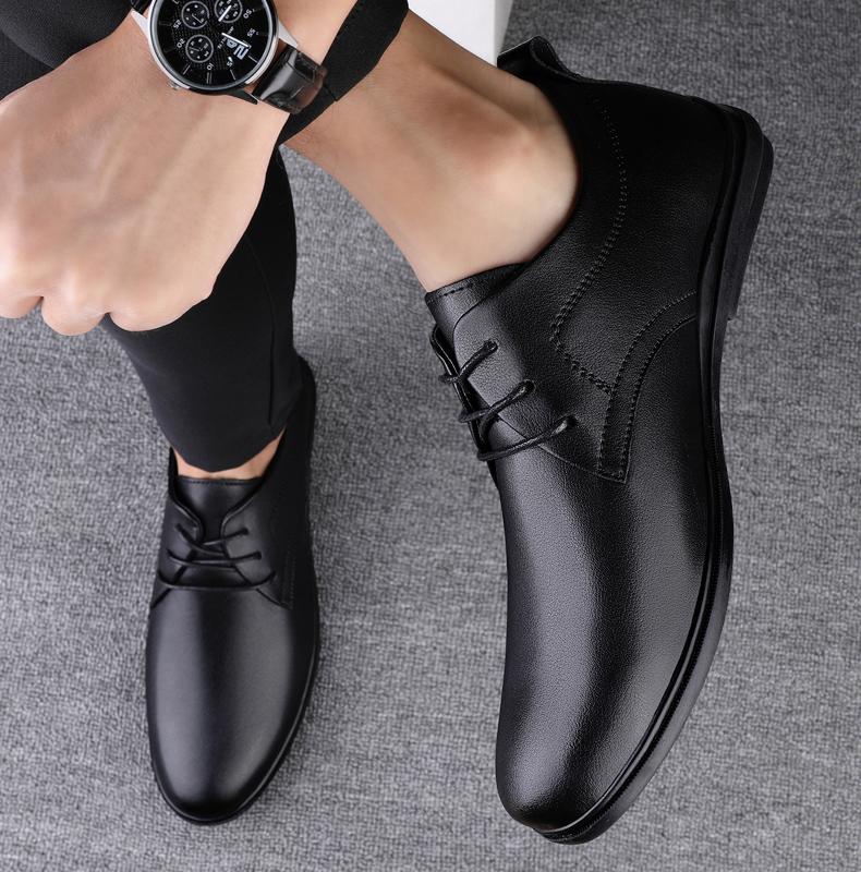 Pánské boty z pravé kůže, pohodlné, pro volný čas, klasické, pro muže, obchodní boty, univerzální, pánské, nazouvací, šněrovací, oxfordské boty