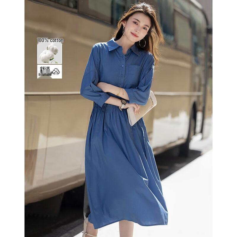 

Женское миди-платье А-силуэта поло из чистого хлопка M