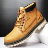 Ghete de piele pentru bărbați cu toc înalt, mărimi mari, toamnă și iarnă, ghete britanice pentru bărbați, ghete casual pentru lucru, ghete cu toc înalt din piele întoarsă