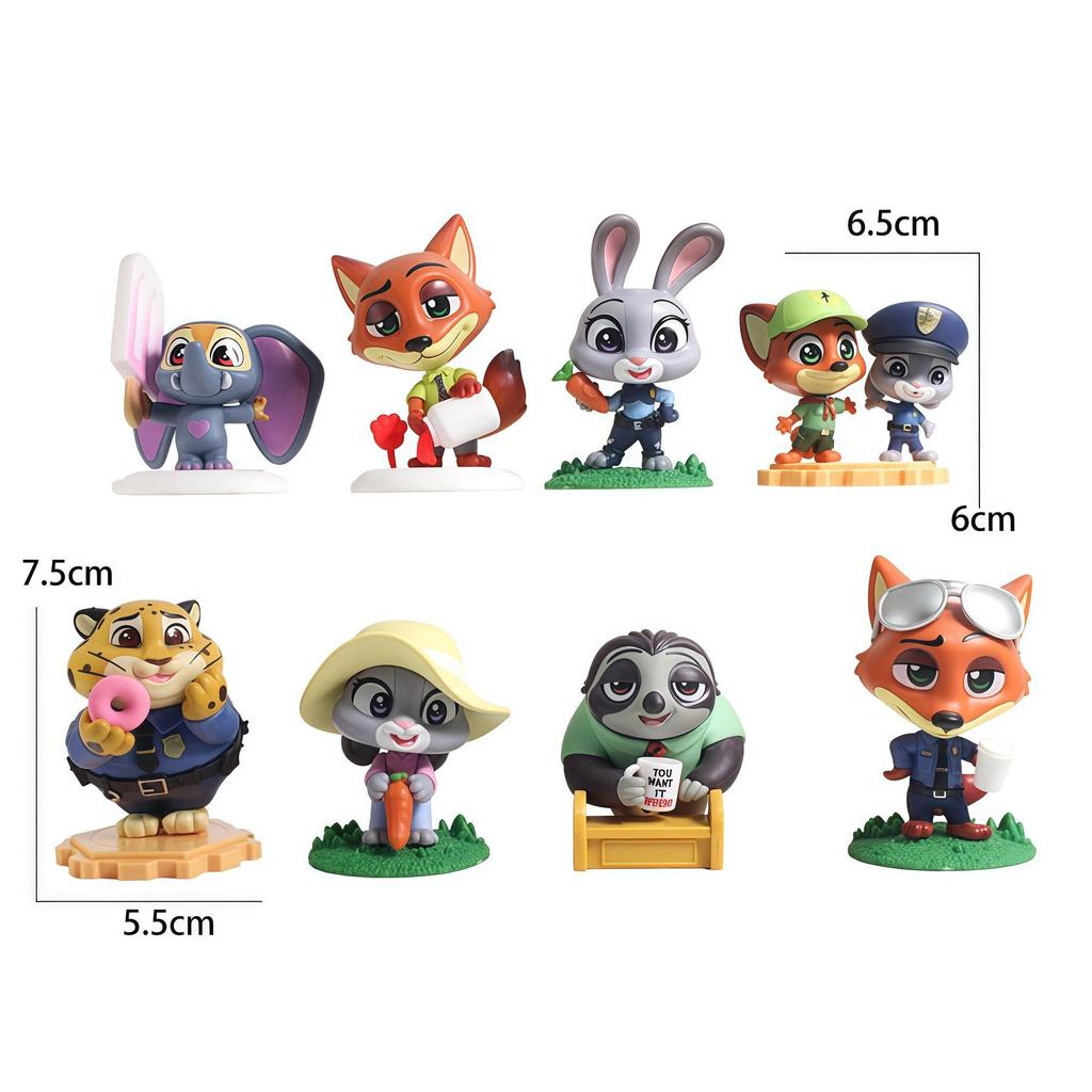 Zootopia City 2 Blind Box: Fox Nick & Judy Table Ornament Doll Gift Set