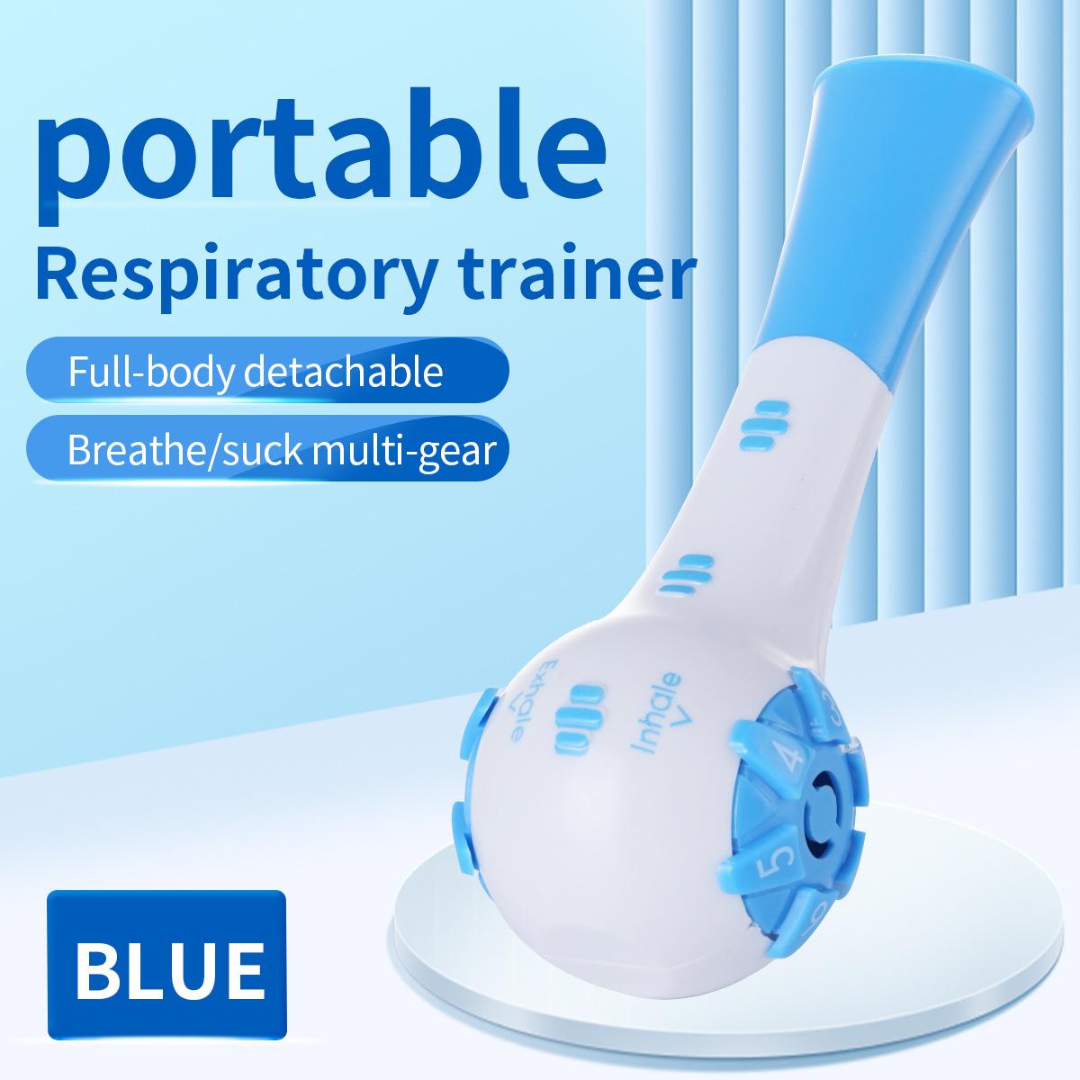 Breathe new lung function breathing trainer practice lung capacity trainer portable синий