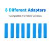 Fuel Injector Tester Cleaner Tool with 8 Cleaning Adapters 4 Pulse Modes 12V for Car Engine Replacement for Common Auto