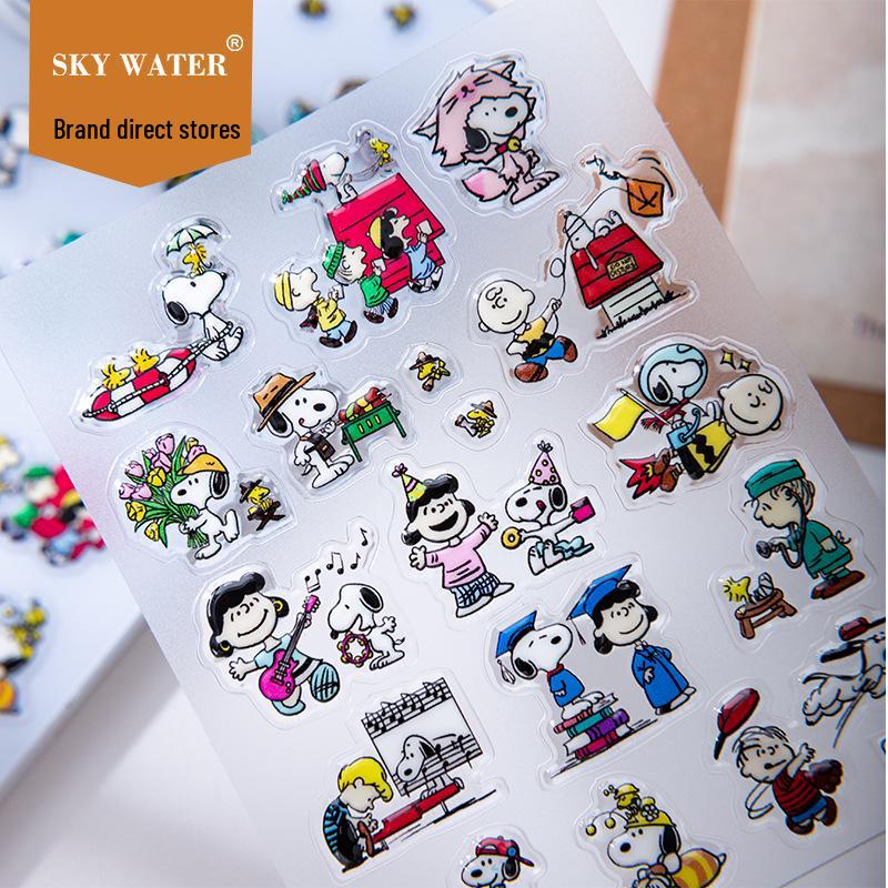 Sky Snoopy Spring Tulip Waterproof Sticker for Phones and Cameras
