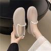 2025 Summer New Hollow Mesh Shoes One Pedal Maternity Shoes Breathable Shallow Mouth Soft Sole Soft Surface Single Shoes Mother Shoes