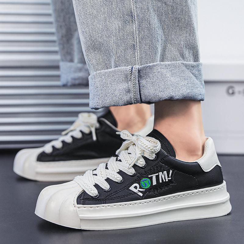 Shell head board shoes Harajuku style student leisure niche tide and height-increasing sports shoes