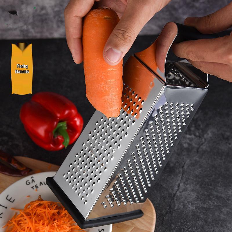 Stainless Steel Multifunctional 4-Sided Vegetable Grater & Slicer