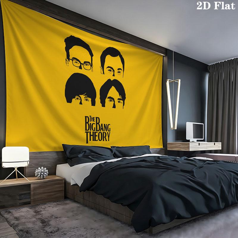 The Big Bang Theory Wall Tapestry, Aesthetic Printed Fabric Blanket, Suitable for Bedroom, Living Room, and Home Decor.