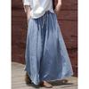 Damenjeans Schnürung Denim Weiter Bein Hosen Literarisch Retro Locker Lässig Gewaschene Hosen