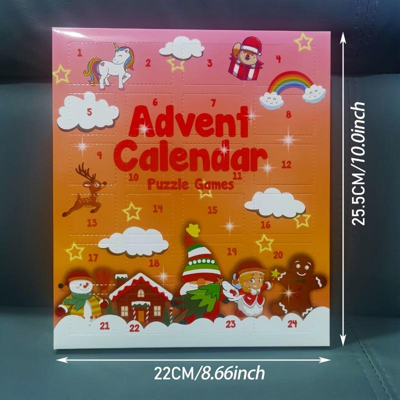 

2026 Christmas Advent Calendar Blind Box Metal Puzzle 24-Day Countdown Calendar IQ Logic Handheld Games Holiday Xmas Gift Idea 22x25.5CM