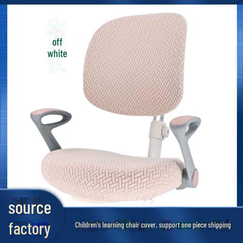 Rutschfester, elastischer Stuhl- und Hockerbezug mit Fischgrätenmuster für Kinder