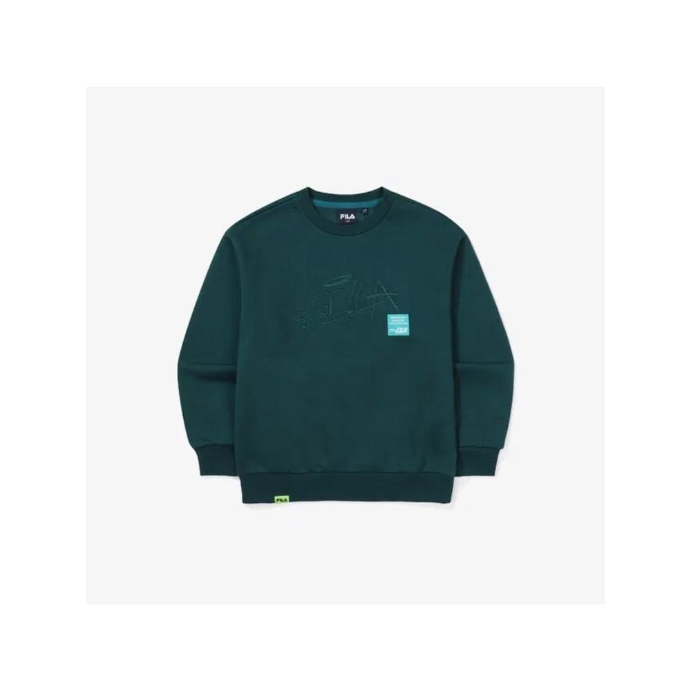 

[fila Kids] Urban Letter Point Brushed Sweatshirt Fk2pof4504x Dgn q0zFk2pof4504xDgn DEEPGREEN/120