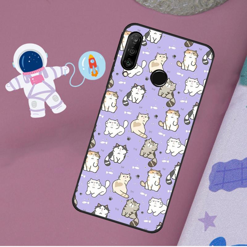 Funny Cat Collage For Huawei Nova 12s 12i 11i 8i Y73 Y72 Y61 Y91 Y90 Y70 Y60 9 10 SE P30 P40 Lite P60 Pro Case